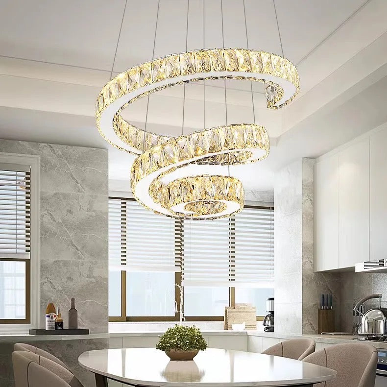 3 Tones crystal chandelier