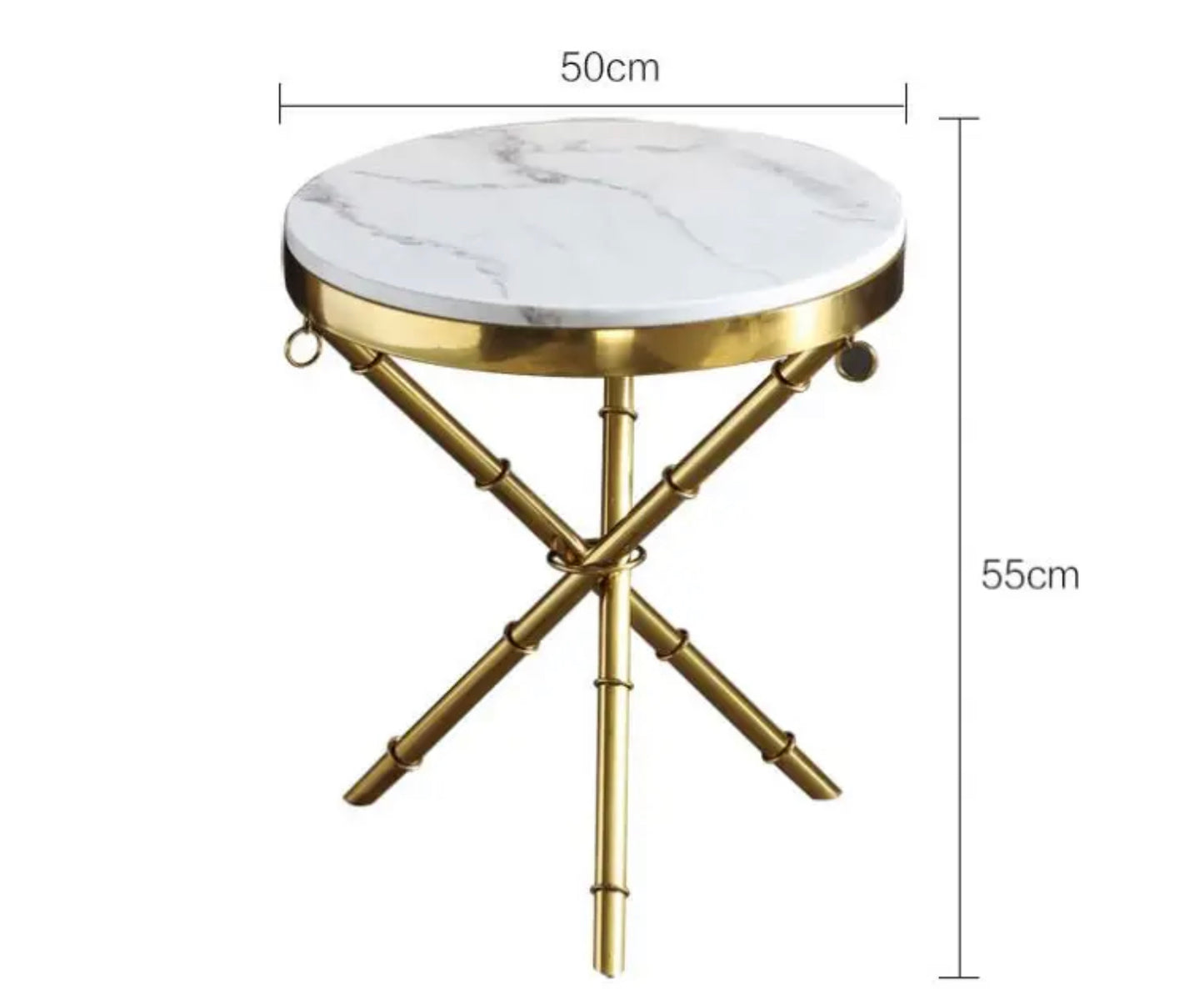 3 Legged side stool marble top