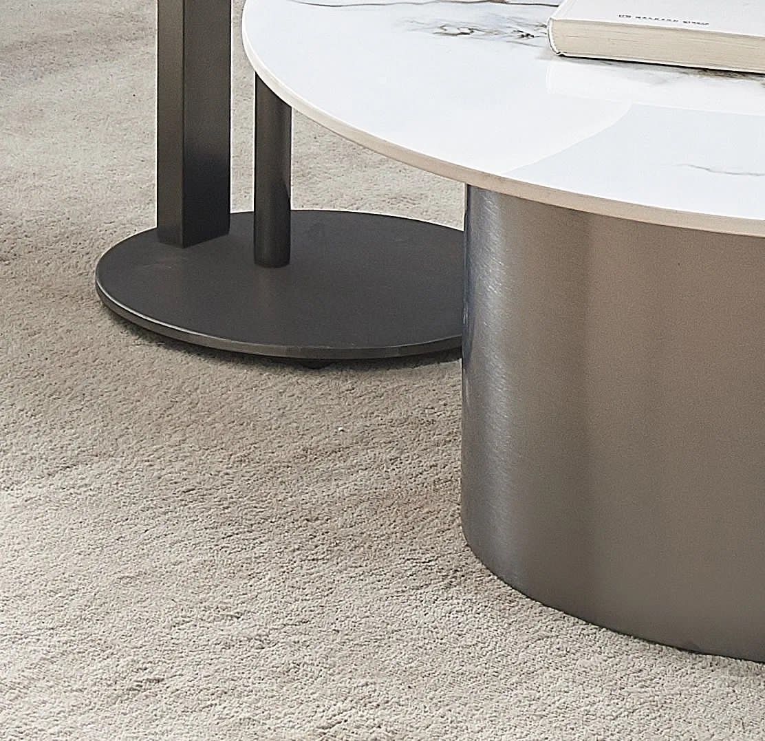 2 in 1 coffee table silver