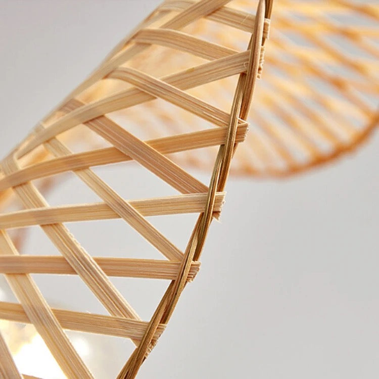 Woven Rattan Chandelier-5 Heads