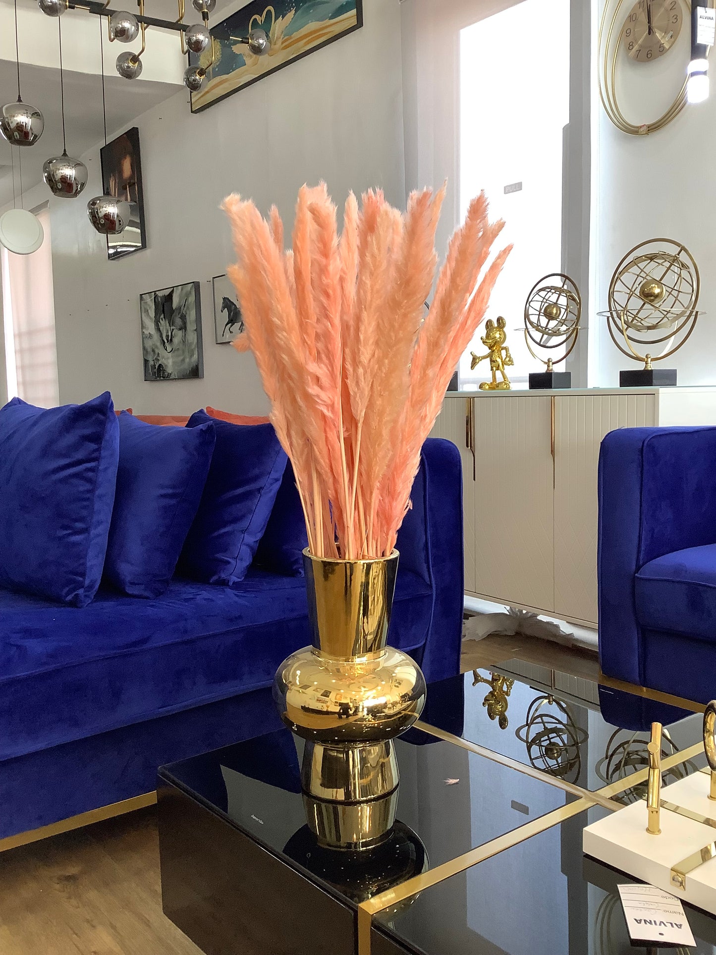 Gold vase and pampers