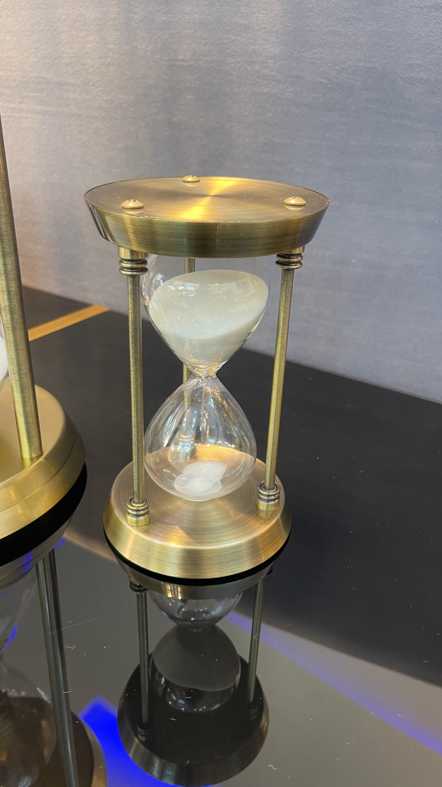 Antique sand metal hour glass