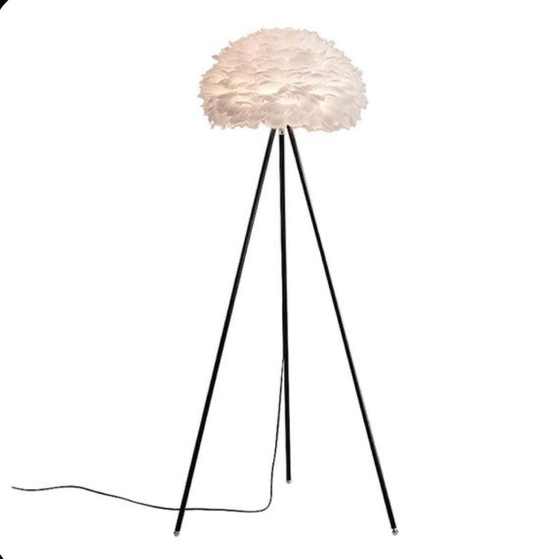 Feather standing lamp