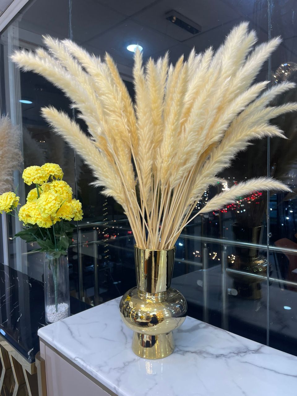 Gold vase and pampers