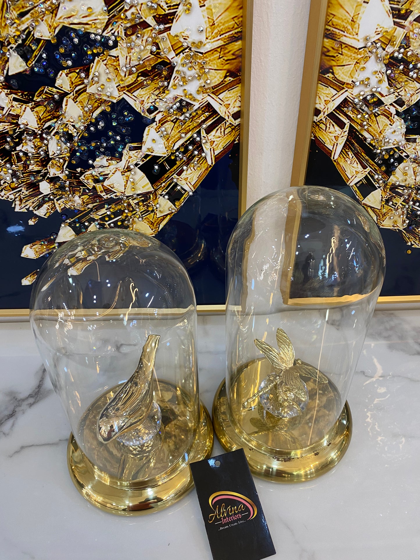 Luxury glass cover decor