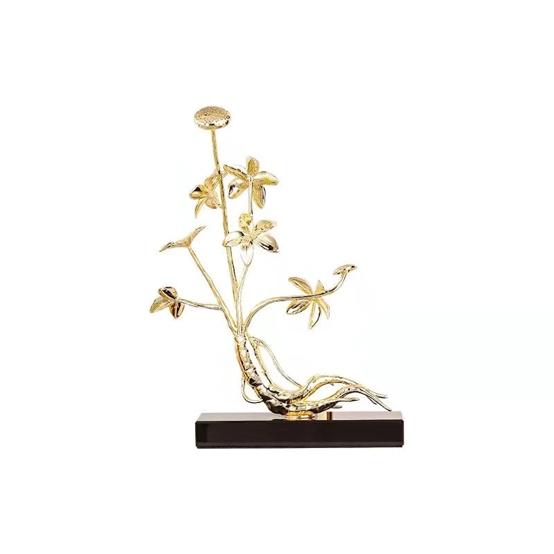 Luxury metallic plant decor