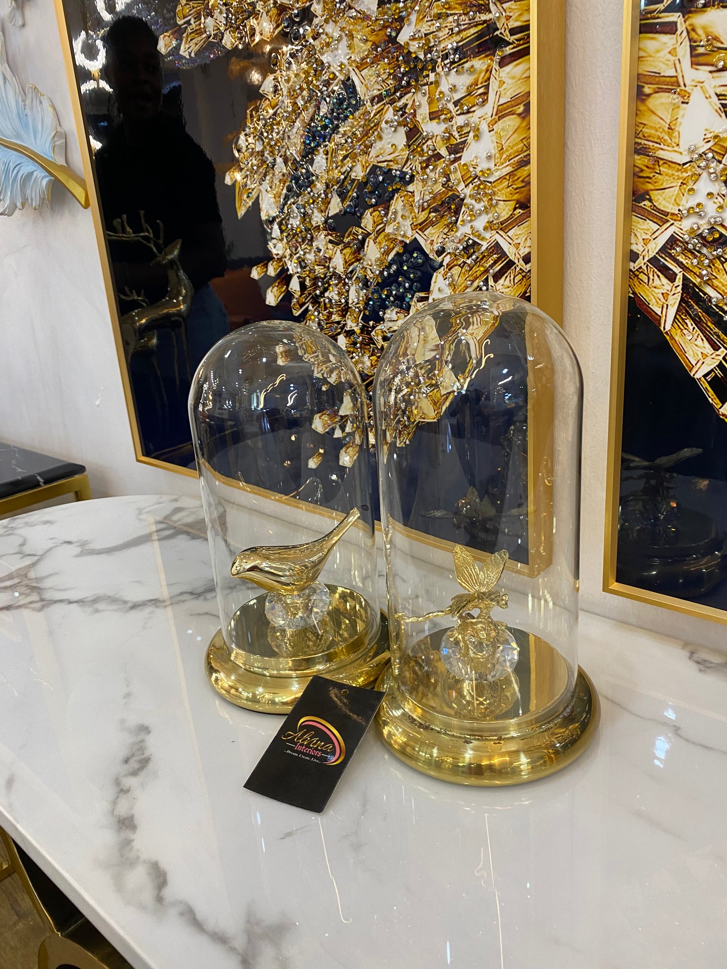 Luxury glass cover decor