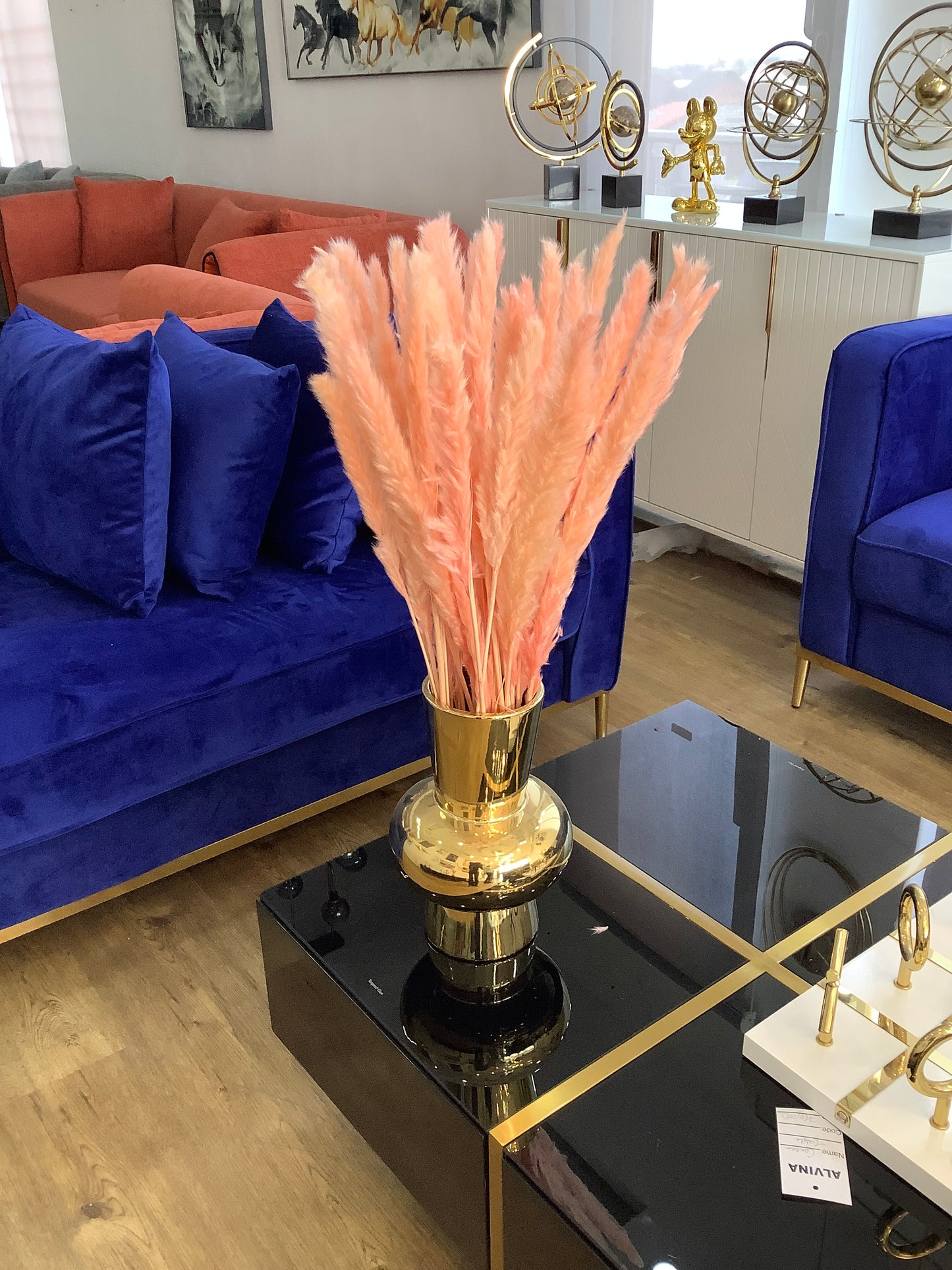 Gold vase and pampers