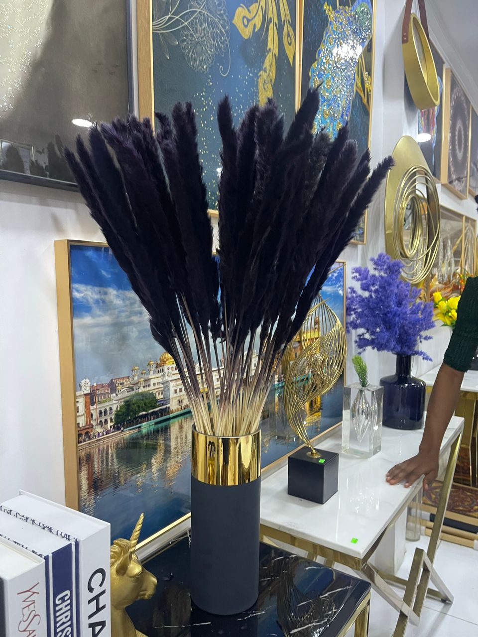 Pampas and vase