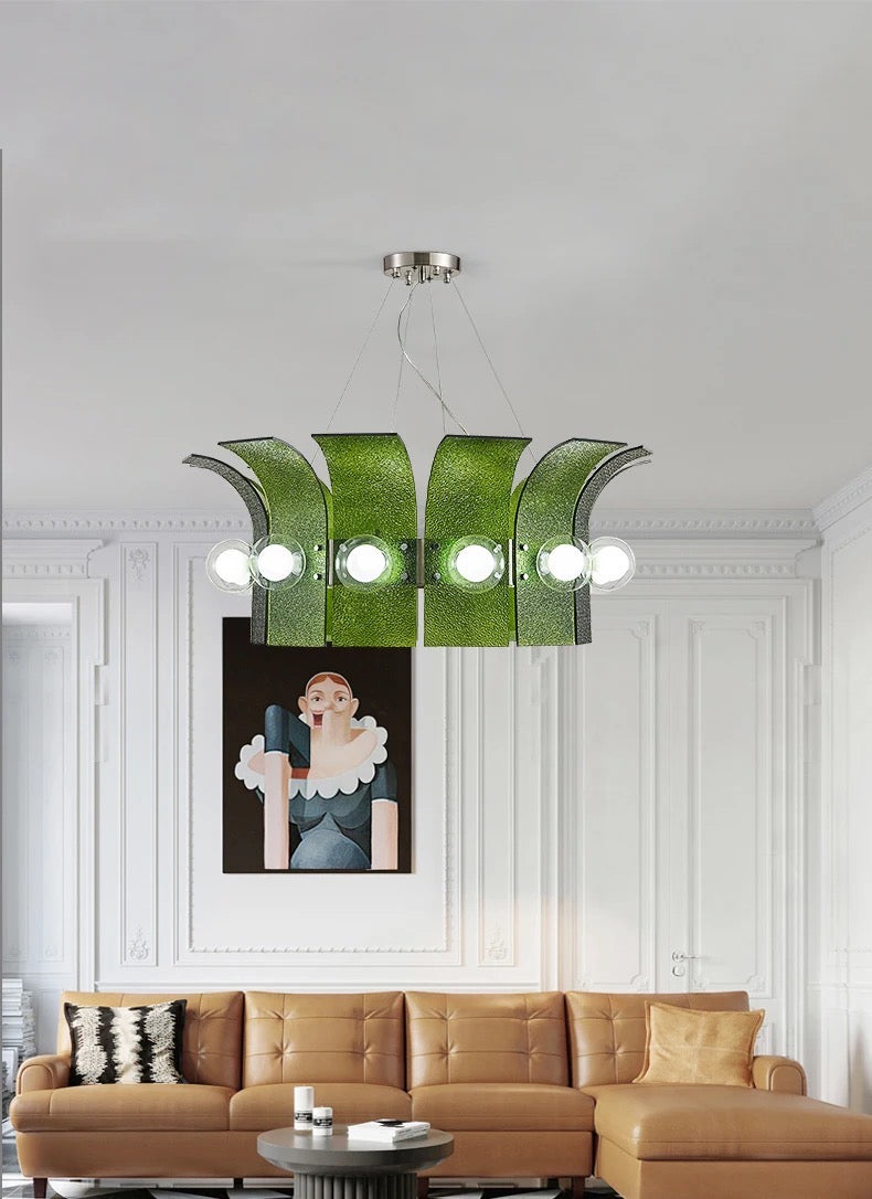 Green chandelier