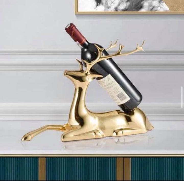 Brass deer wine holder