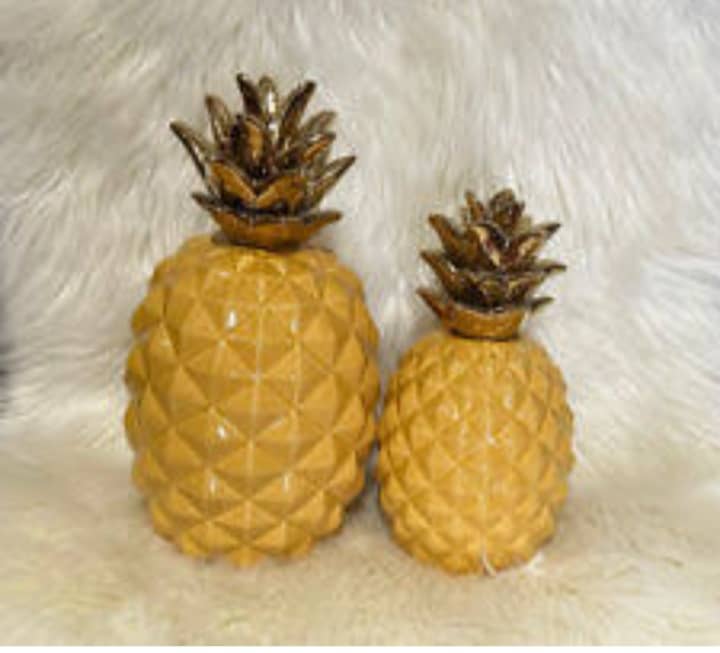 Yellow pineapple decor