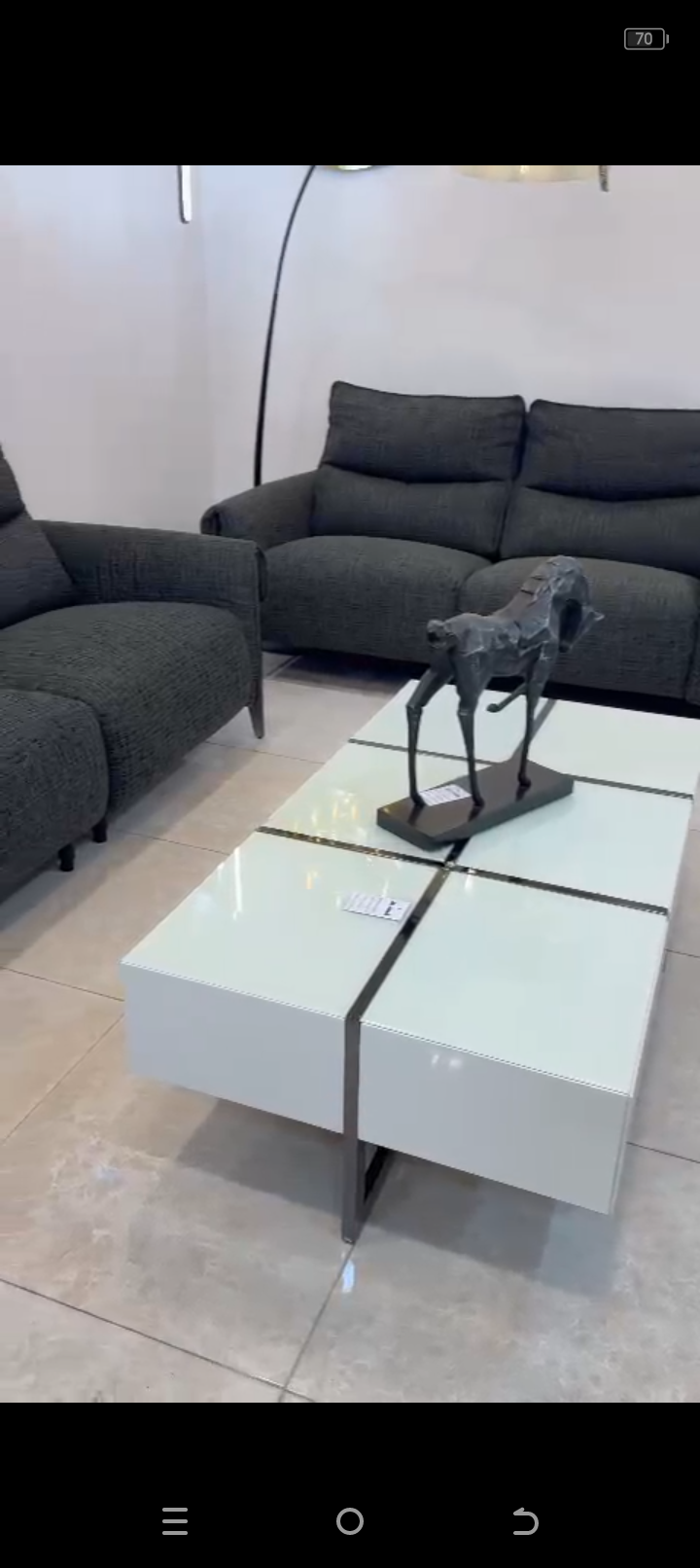 Coffee table white and black