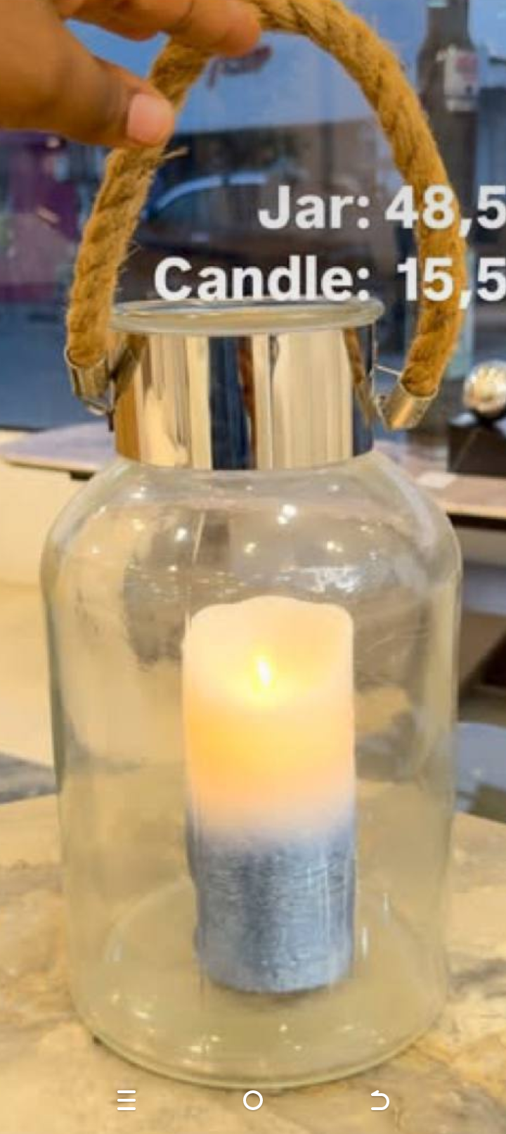 Jar and candle