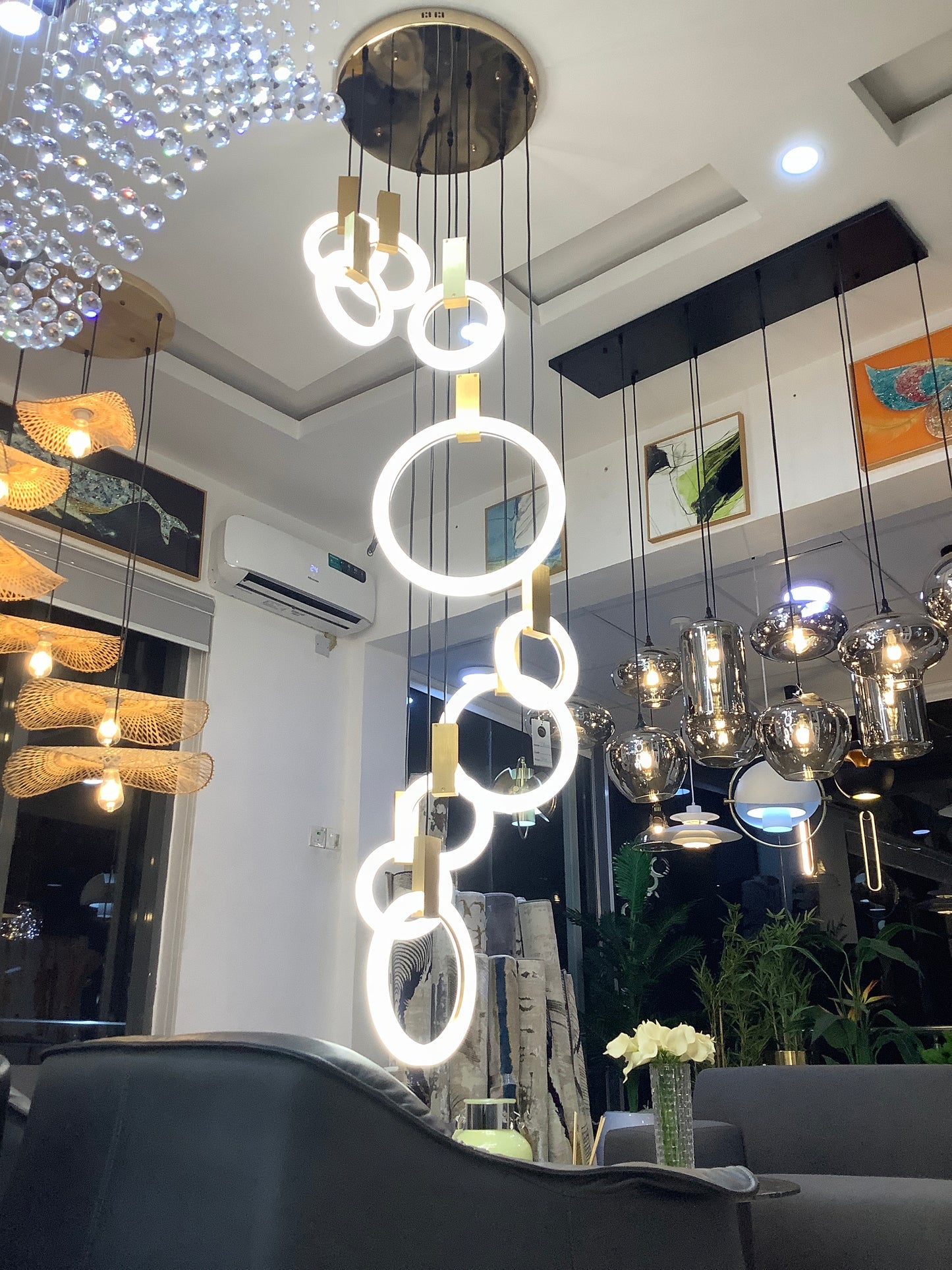 Ten Rings Chandelier