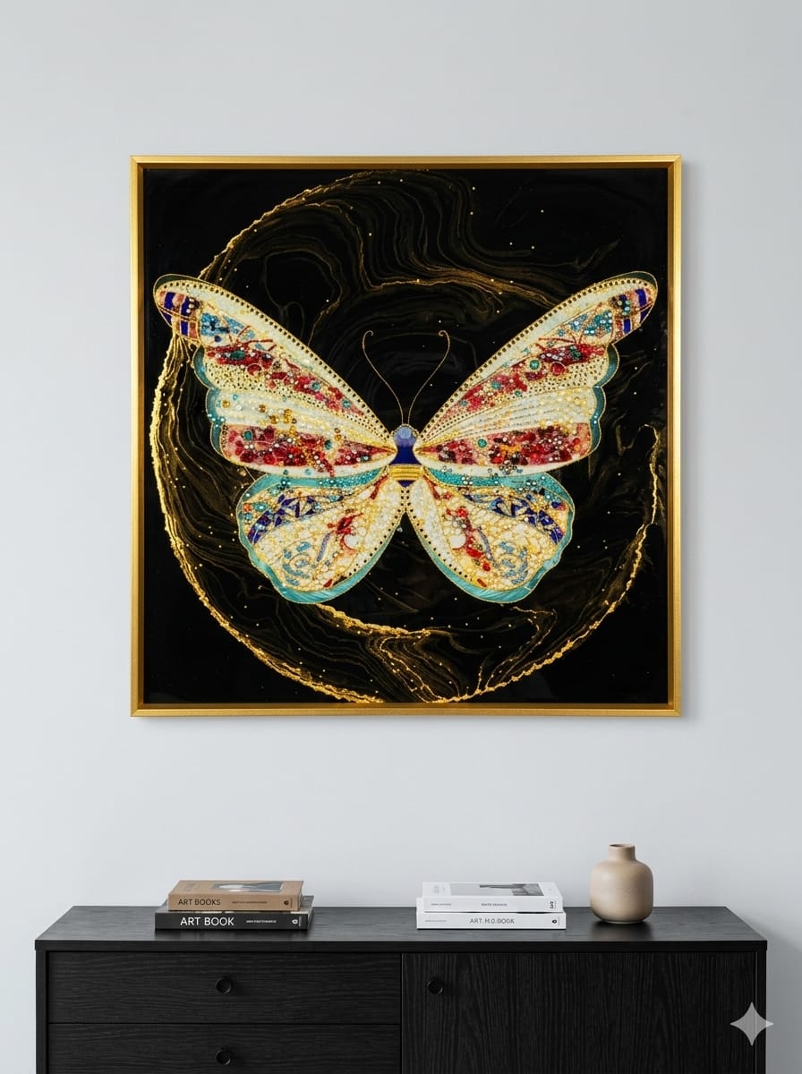 40 by 40cm crystal frame