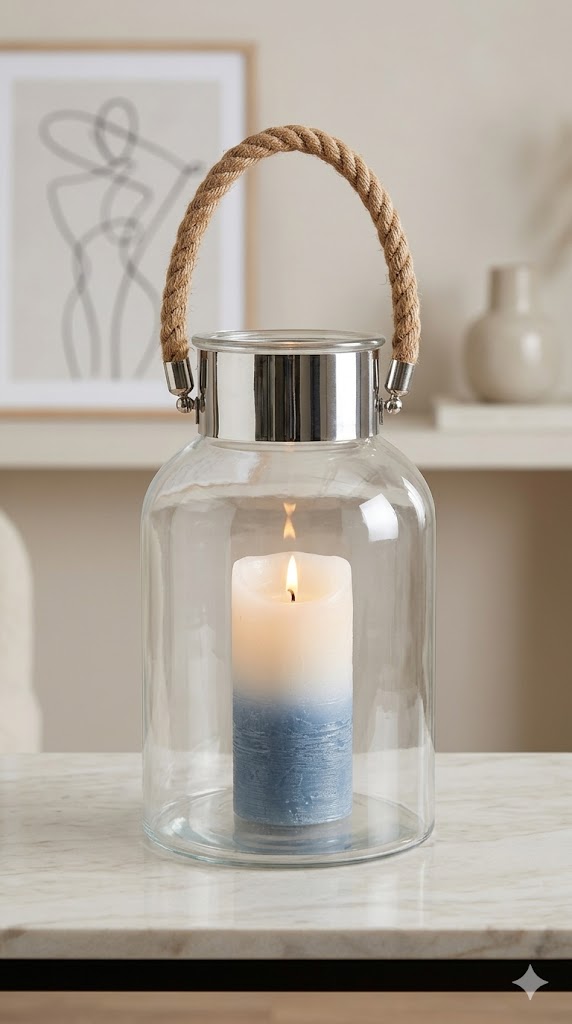 Jar and candle