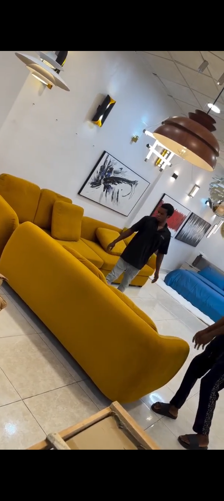 L shaped sofa set