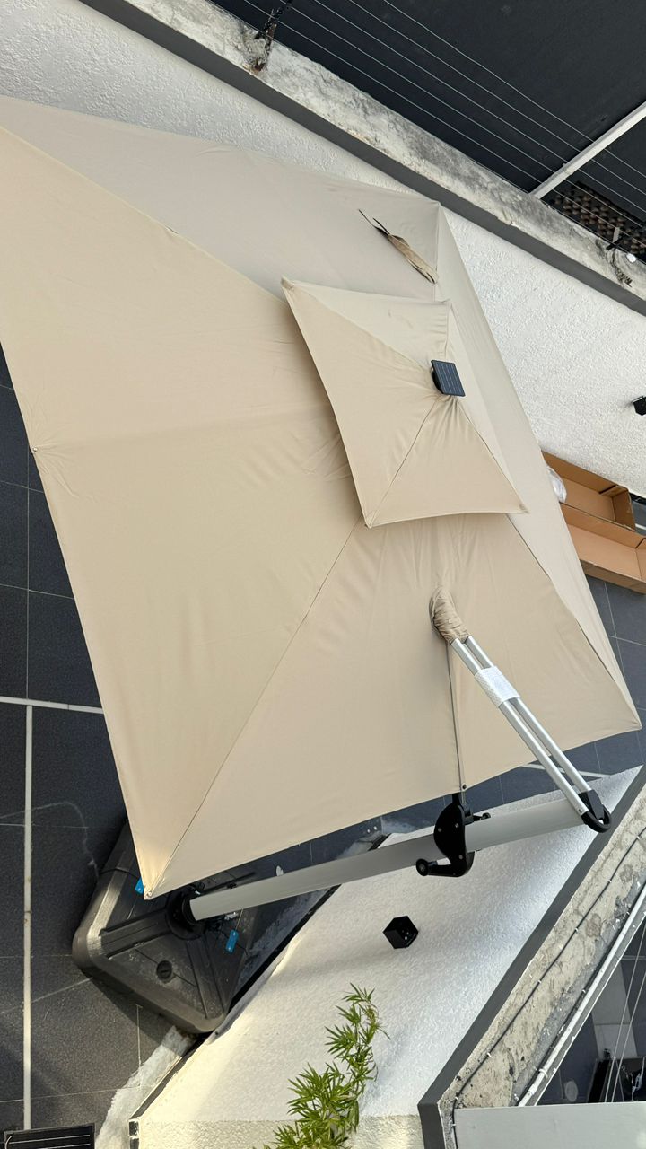 LED solar outdoor umbrella