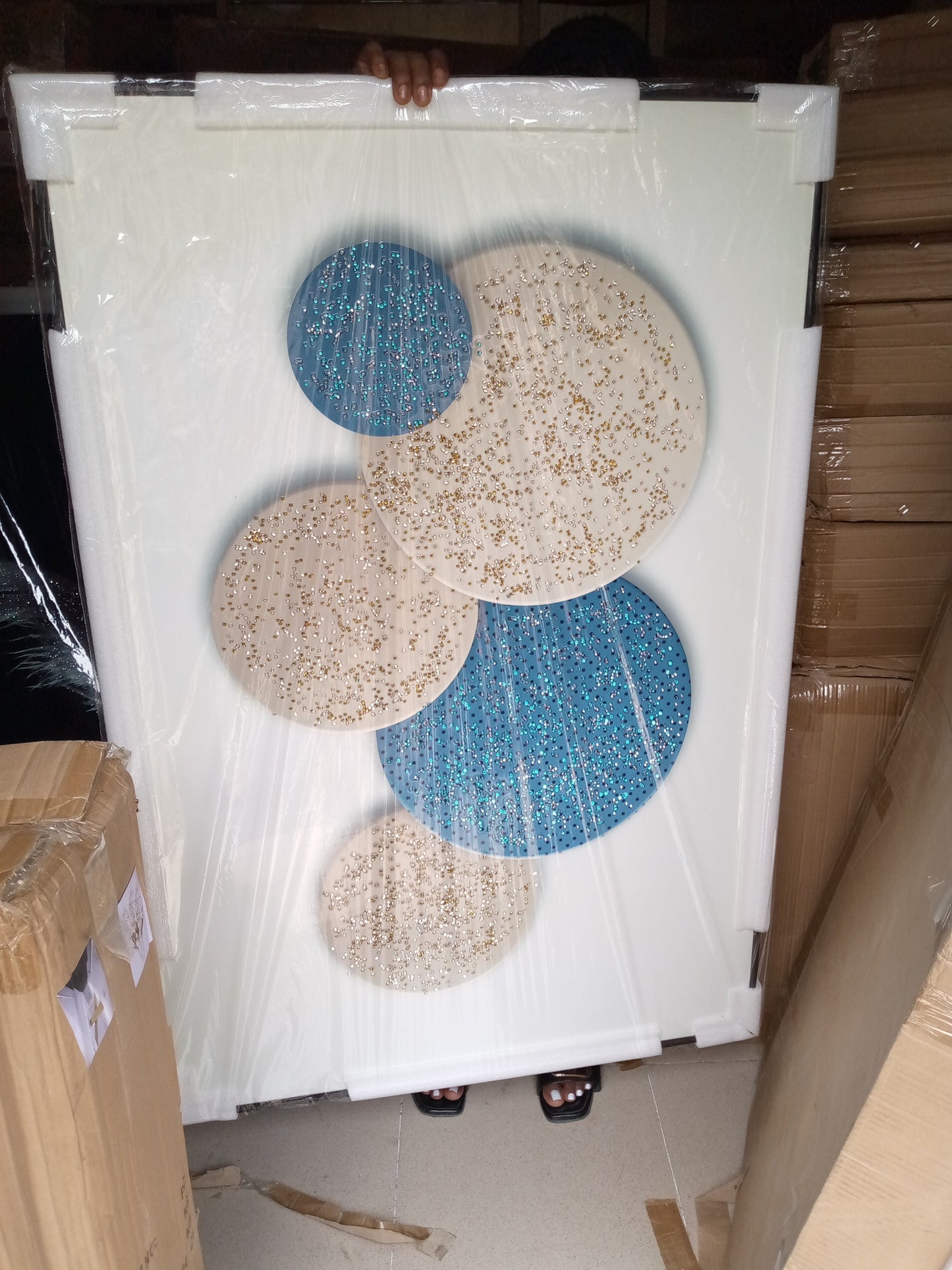 80 by 120cm crystal frame