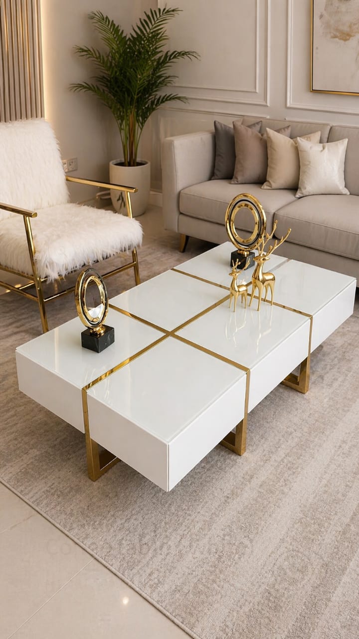 Coffee table ( white)