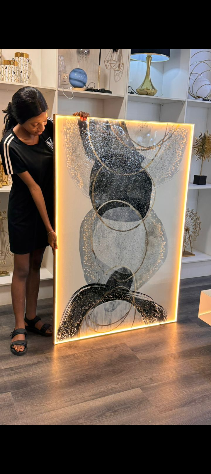 100 by 140cm crystal LED frame