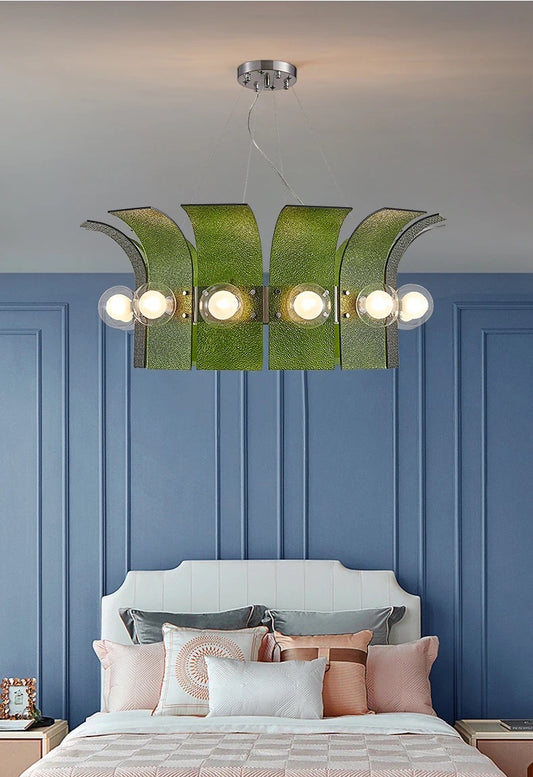 Green chandelier