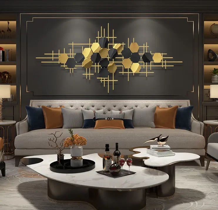Black and Gold Metallic Wall Art