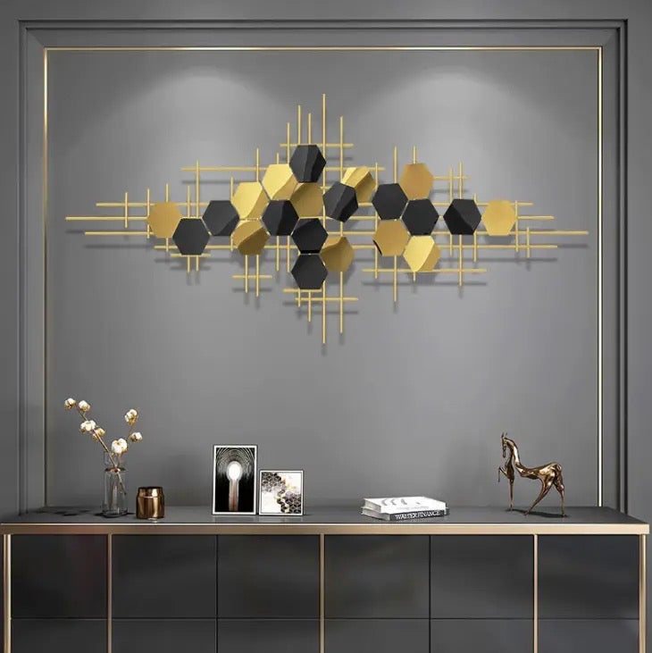 Black and Gold Metallic Wall Art