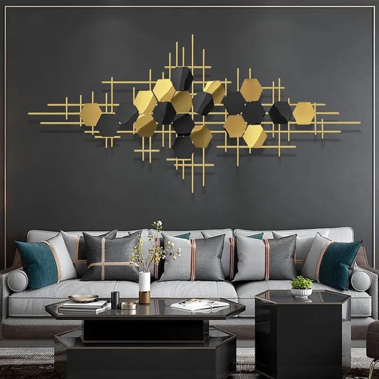 Black and Gold Metallic Wall Art