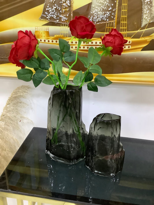 Rocky Vase and Roses