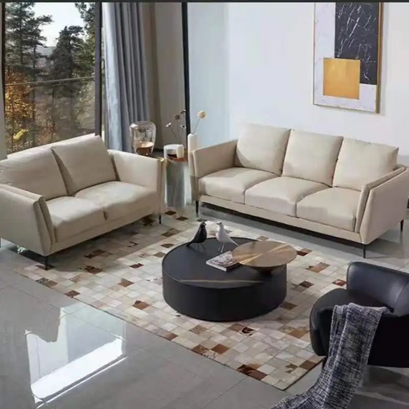 Luxury black round marble with stainless Coffee  table
