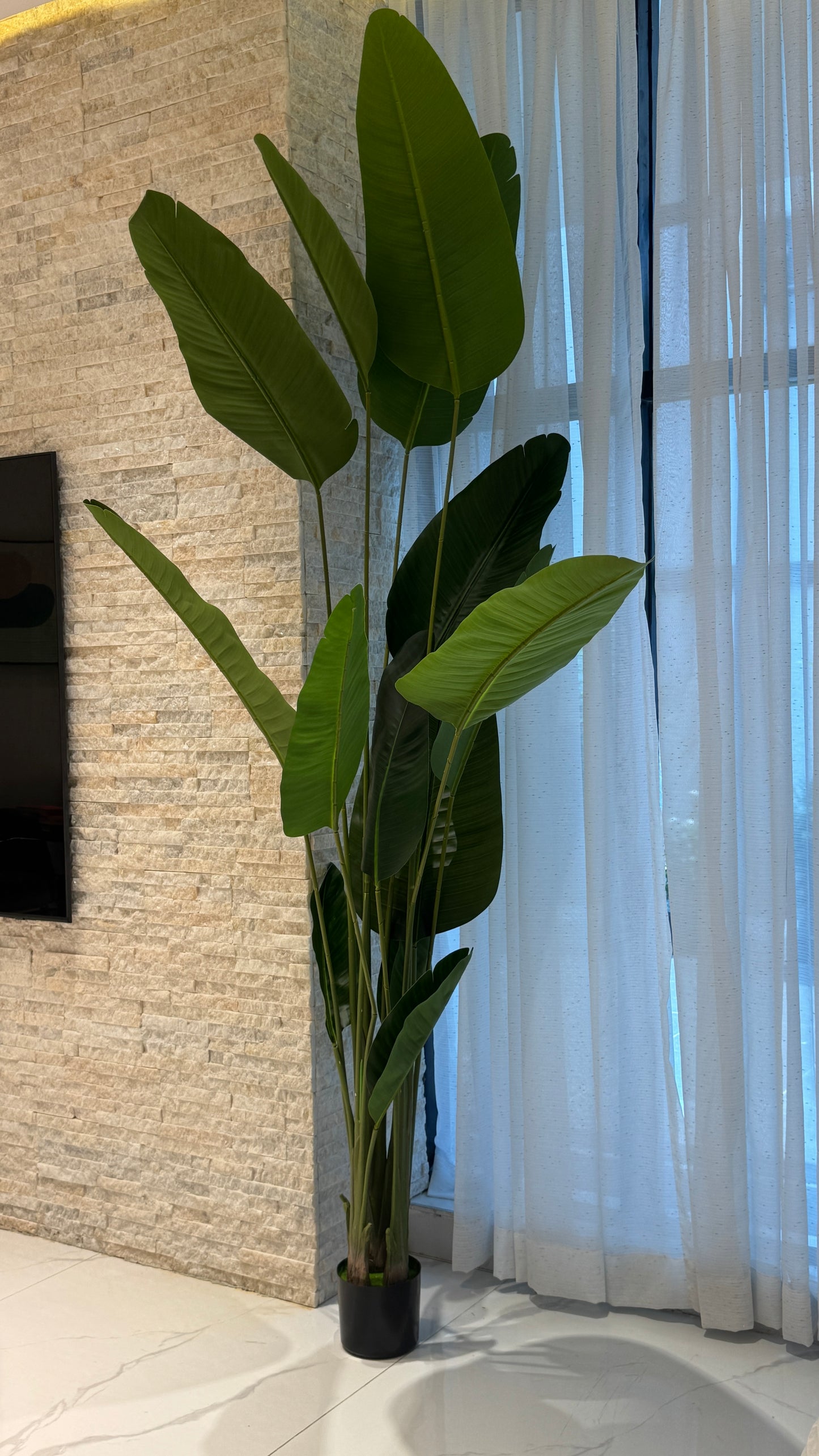 Faux big banana leaf plant PLT02