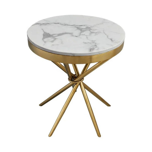 5 legged side stool (white marble)