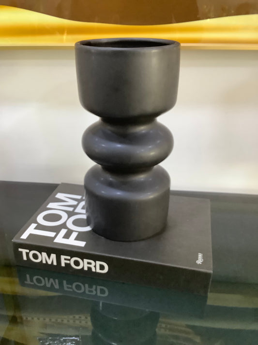 Long black Nordic vase