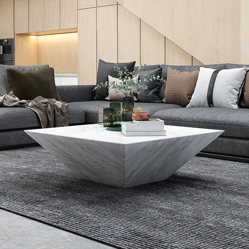 Italy modern art style natural marble coffee table