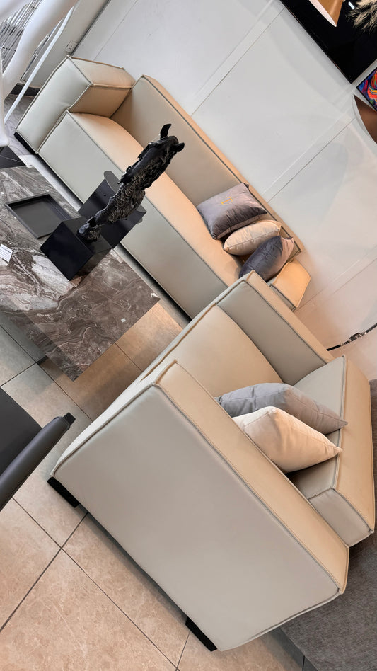 3 and 2 seaters leather Sofa