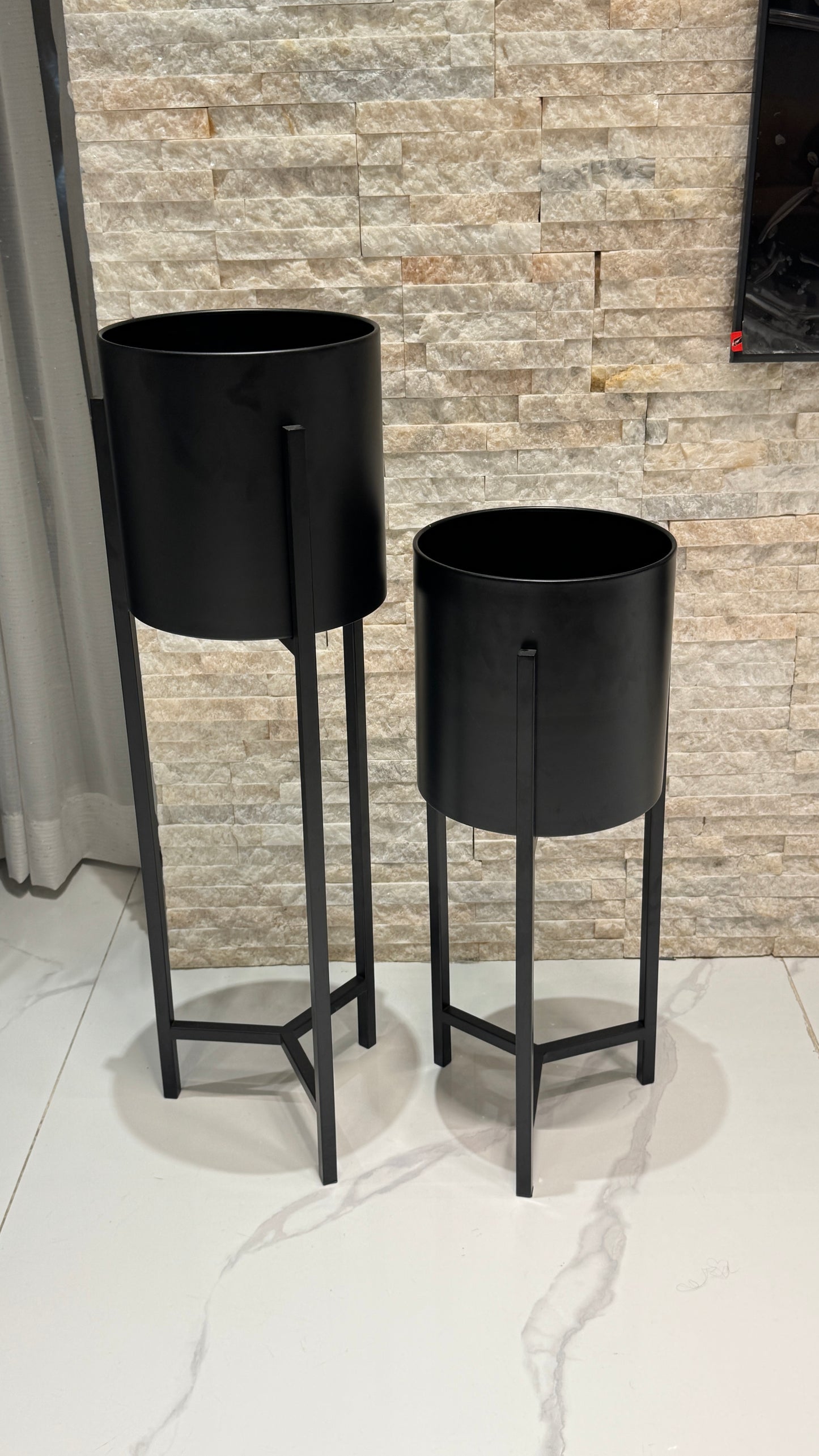 Matte Black Stainless Vase SN03