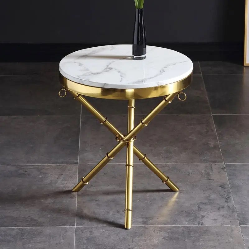 3 Legged side stool marble top