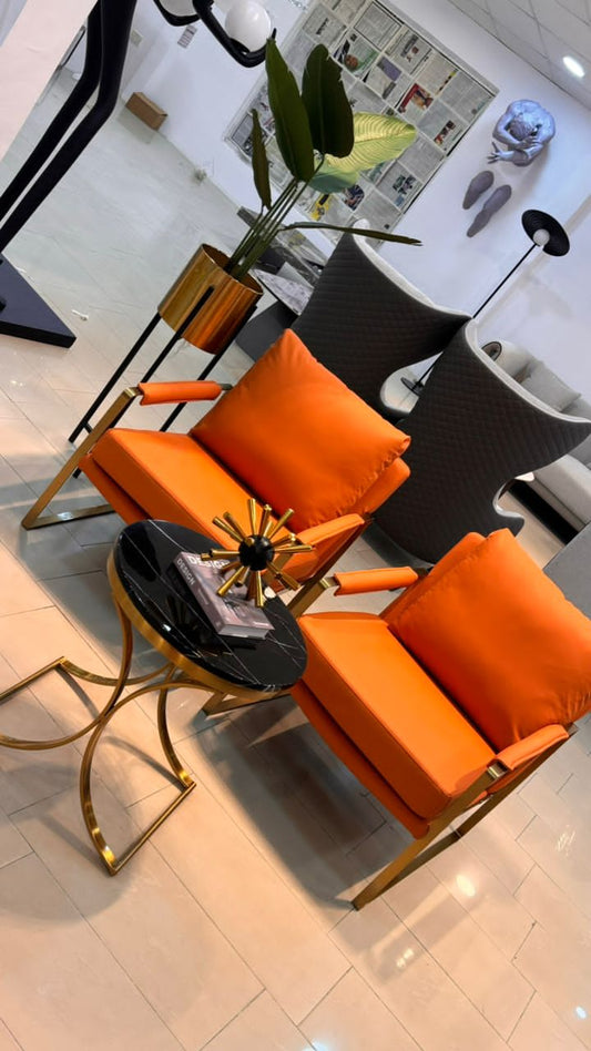 Leather accent chairs