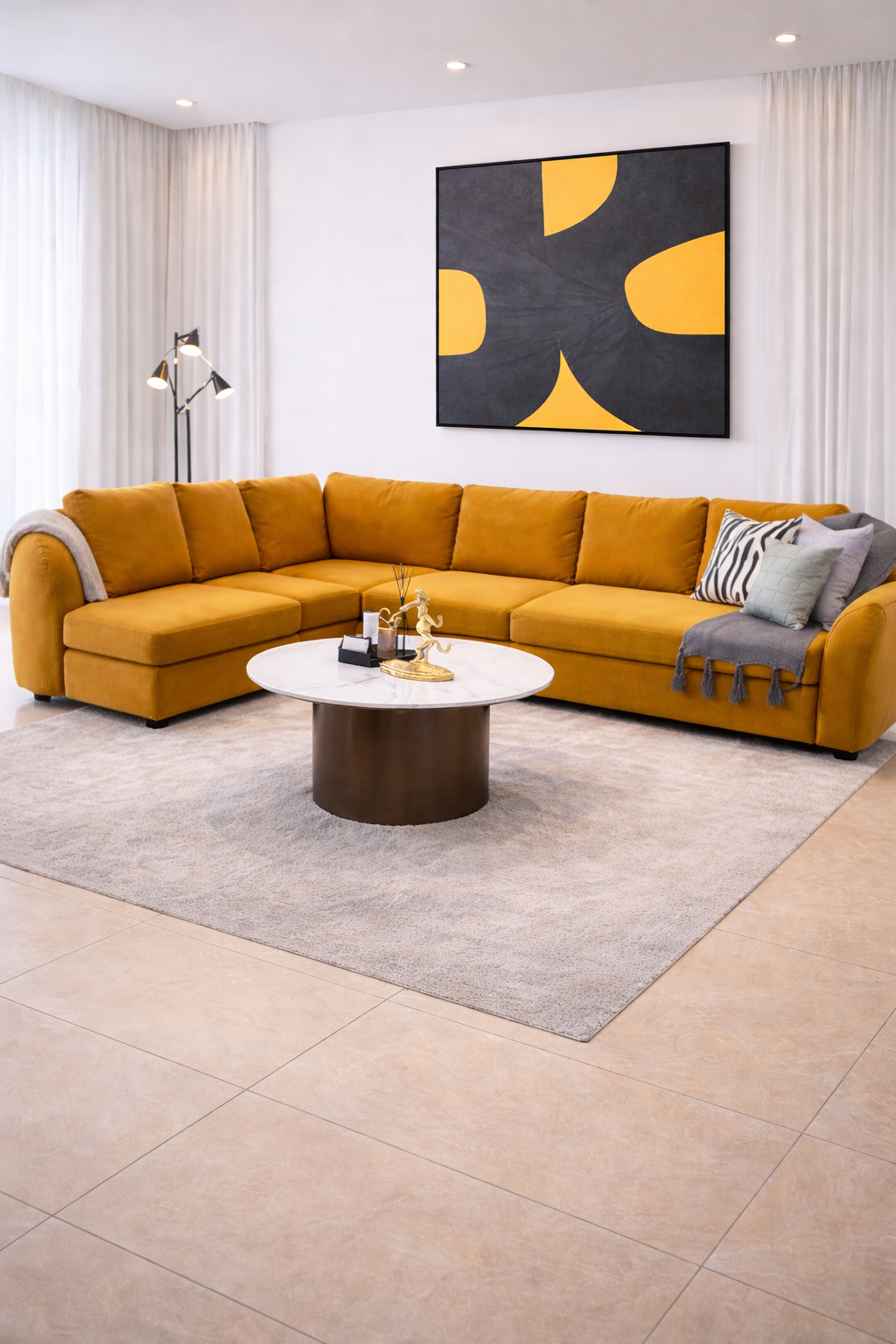 L shaped sofa set