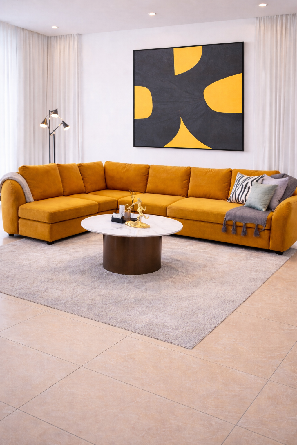 L shaped sofa set