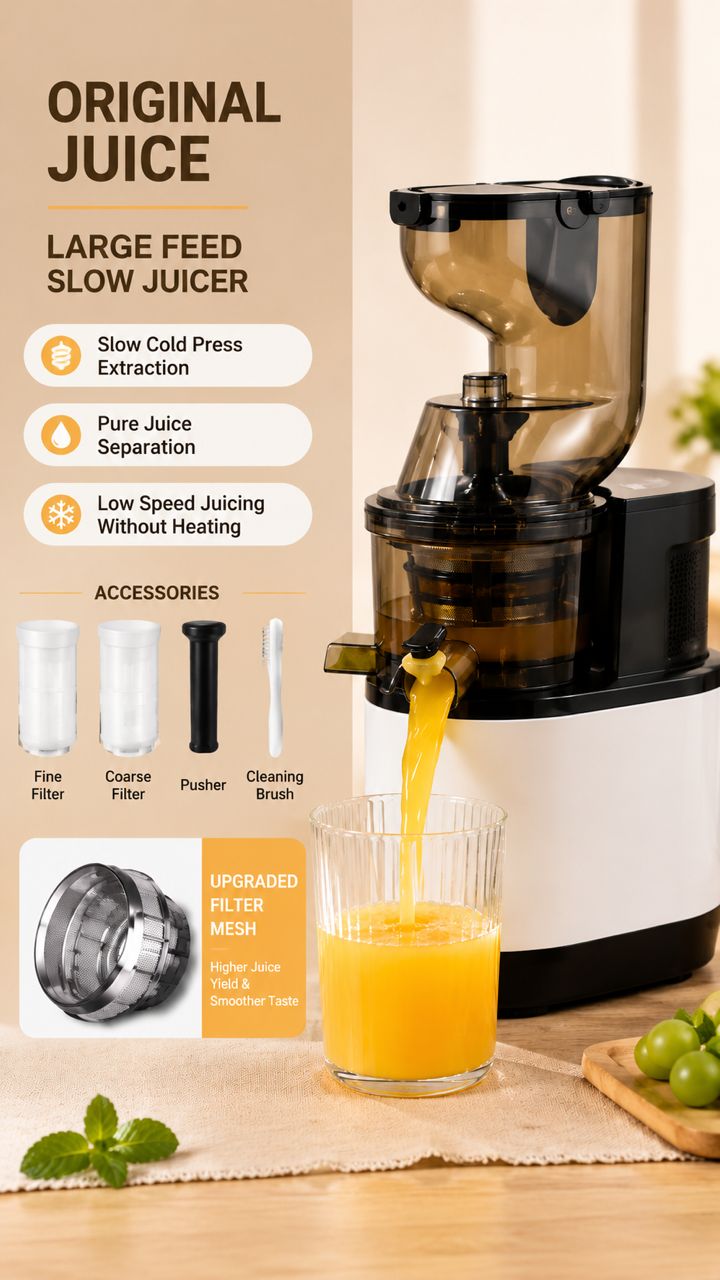 Slow juicer machine