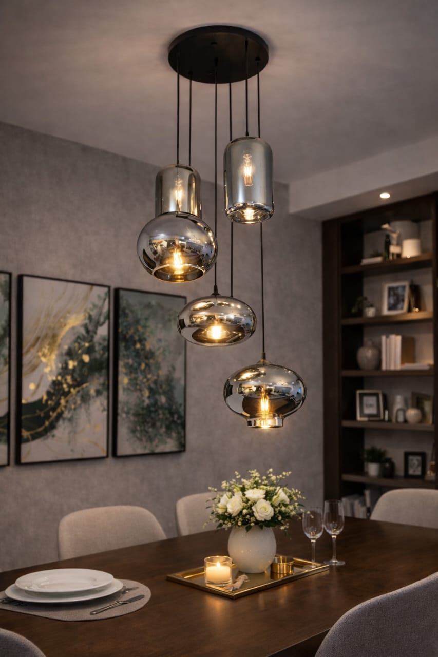 5 cups chandelier ( round base)