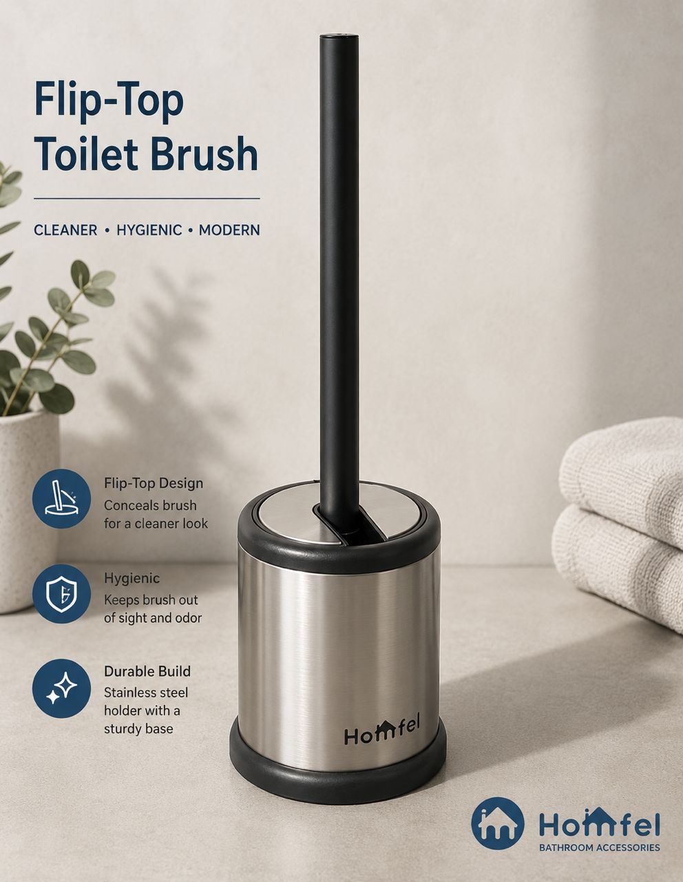 Flip-top Toilet Brush
