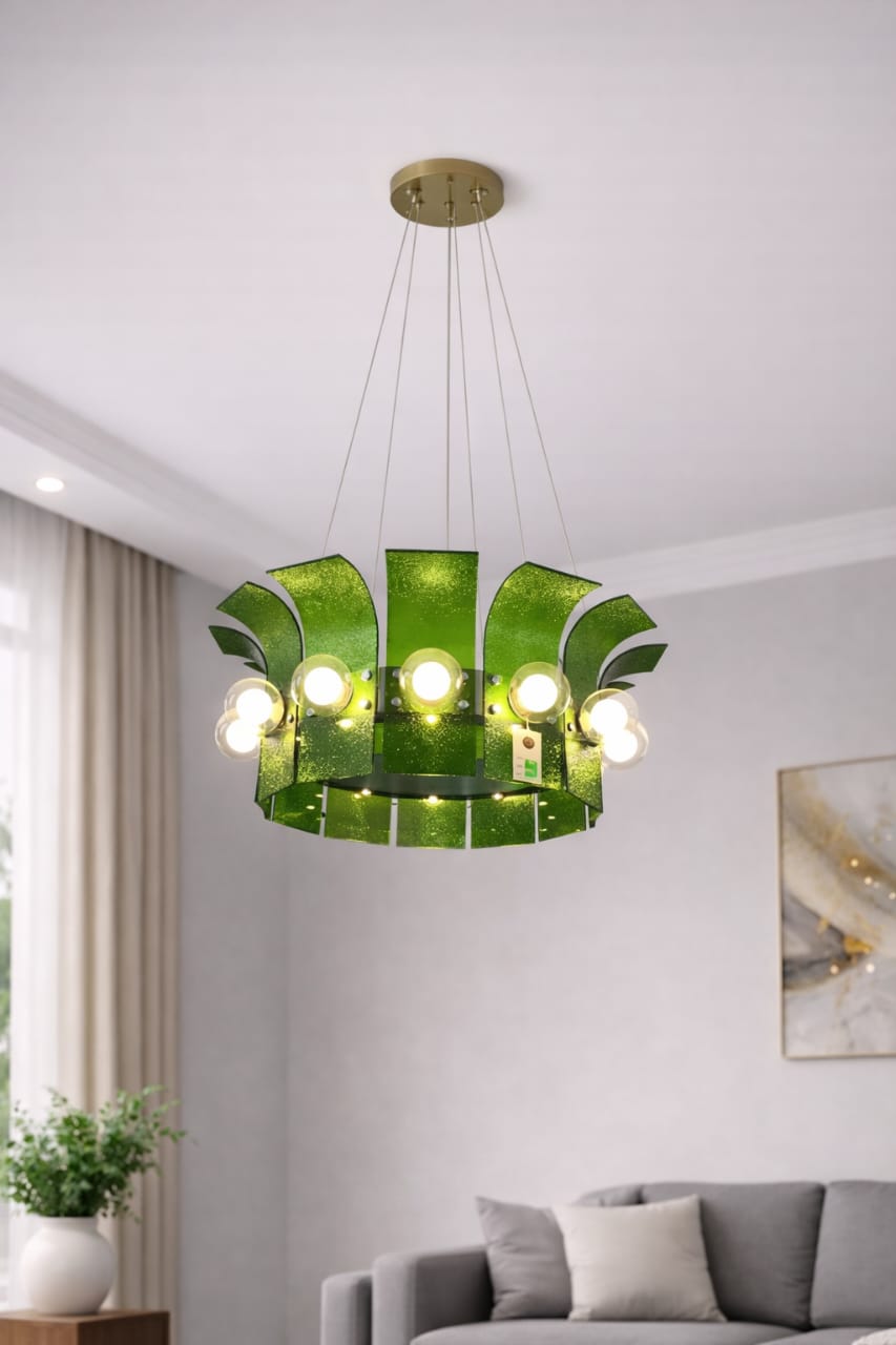 Green chandelier