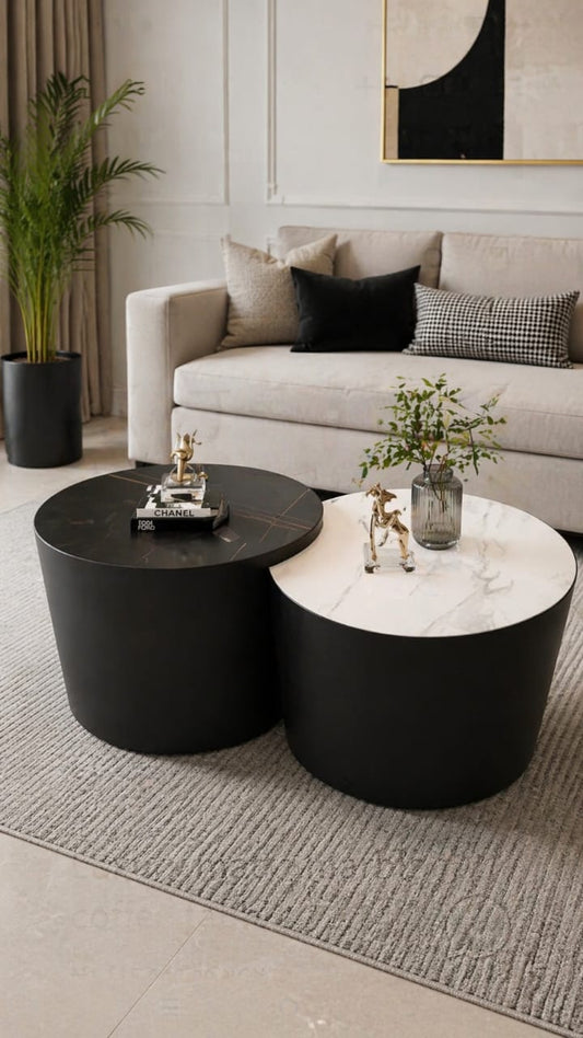 Luxury matte marble coffee table