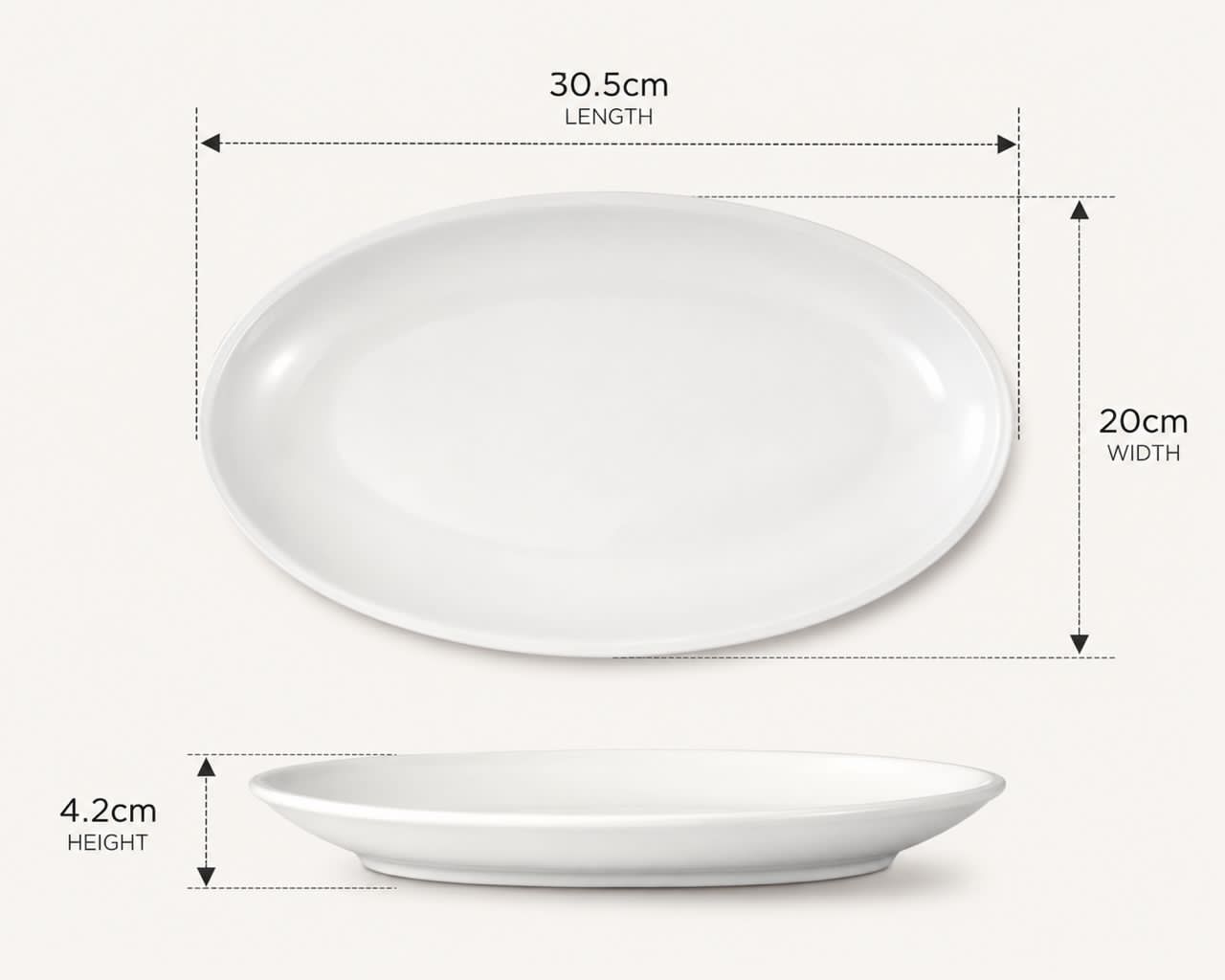 Oval serving platter