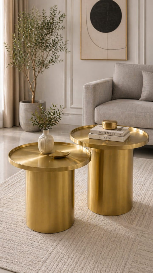 2 in 1 gold coffee table