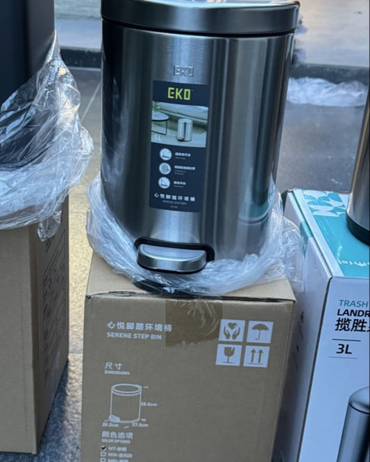 5L Eko pedal stainless steel Bin